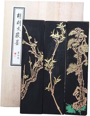 Easyou Handmade Fine Lacquer Smoke Ink Stick for Chinese Japanese Calligraphy and Painting 3pcs/Set CdqWin3f in Saudi Arabia