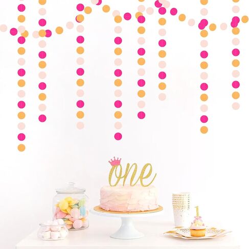 White-Gold Champagne Bachelorette Party Decorations - 52Ft Birthday Heart Hanging Paper Streamers-Garland Banner,Engagement Wedding Neutral Baby Bridal Shower Supplies Decor Ouruola in Kuwait