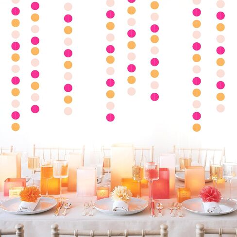 White-Gold Champagne Bachelorette Party Decorations - 52Ft Birthday Heart Hanging Paper Streamers-Garland Banner,Engagement Wedding Neutral Baby Bridal Shower Supplies Decor Ouruola in Kuwait
