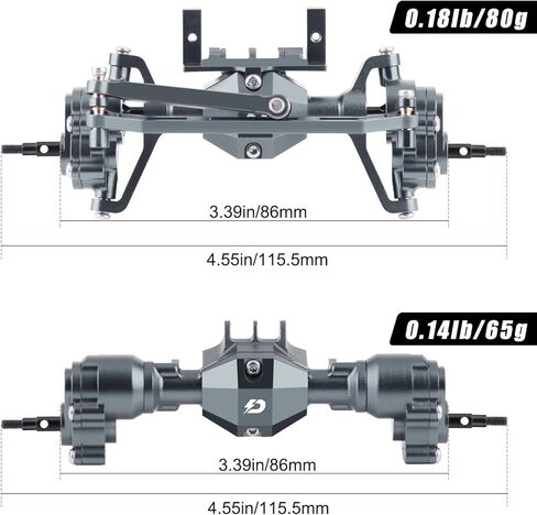 Aluminum Portal Axles Set for 1/18 RC Rock Crawler Redcat Ascent-18 – Front & Rear Axles with Steel Gears, Aluminum Housing, Servo Mount & Steering Links Upgrade Kit in Kuwait
