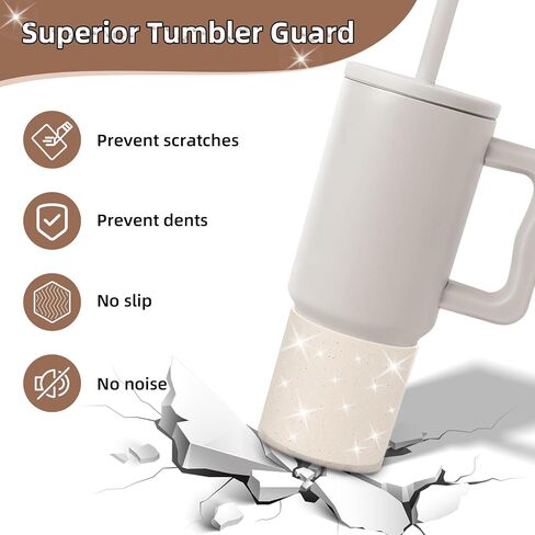 حذاء من السيليكون متوافق مع مجموعة Sinple Midern 24/30/40 oz Tumbler Trek، غطاء حماية أسفل الزجاجة مضاد للخدش متوافق مع مجموعة Sinple Midern Trek in Kuwait