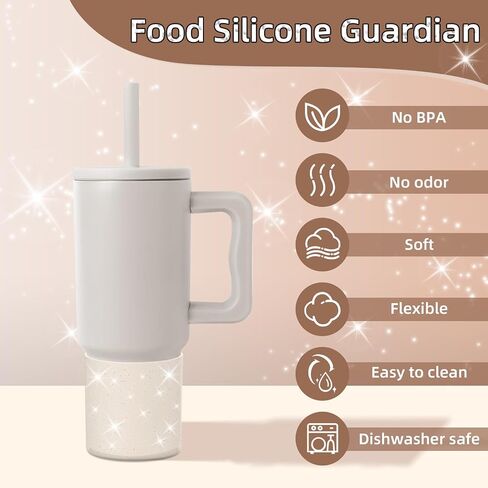 حذاء من السيليكون متوافق مع مجموعة Sinple Midern 24/30/40 oz Tumbler Trek، غطاء حماية أسفل الزجاجة مضاد للخدش متوافق مع مجموعة Sinple Midern Trek in Kuwait