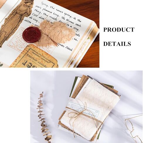 VIVIQUEN 50Pcs Handmade Scrapbook Paper Craft Paper Morandi A6 sheet Mesh Fabric Mulberry Special Paper Mix for Scrapbooking Junk Journal Journaling Supplies DIY Materials(Vintage) in Saudi Arabia