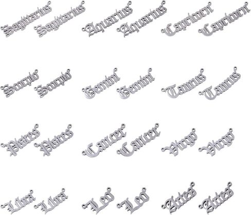 UNICRAFTALE Constellations Charms Stainless Steel Zodiac Link Connectors Constellations Pendants Jewelry Connector Charms Necklace Pendant for Jewelry Making in Saudi Arabia