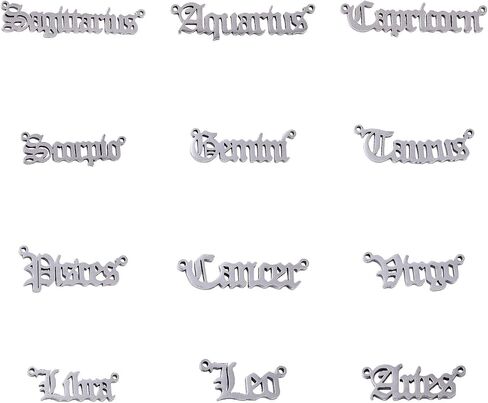 UNICRAFTALE Constellations Charms Stainless Steel Zodiac Link Connectors Constellations Pendants Jewelry Connector Charms Necklace Pendant for Jewelry Making in Saudi Arabia