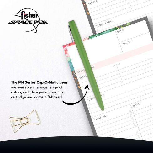 قلم Fisher Space - إصدار إنفاذ القانون باللون الأسود غير اللامع غير العاكس M4BLEBL - مشبك للجيب - غطاء O-Matic - علبة هدية in Kuwait