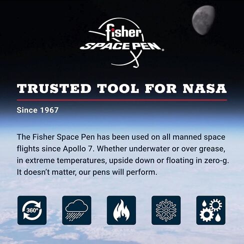 قلم Fisher Space - إصدار إنفاذ القانون باللون الأسود غير اللامع غير العاكس M4BLEBL - مشبك للجيب - غطاء O-Matic - علبة هدية in Kuwait