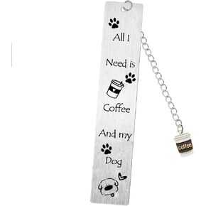 Dog Bookmark Marks for Reading Women Coffee Dog Bookmark Keepsake for Dog Lovers Coffee Lovers Book Lovers Gifts for Dog Mom Dad Dog Owner Christmas Stocking Stuffers Birthday Gifts Dog Themed Gifts