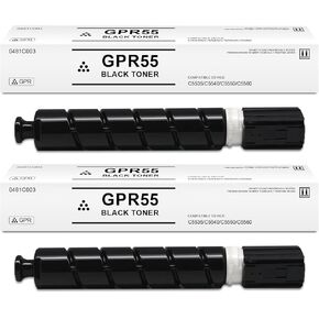 GPR-55BK GPR-55 GPR55 0481C003AA خرطوشة الحبر متوافقة مع Canon Imagerunner Advance C5535 C5540 C5550 C5560 Printers ، (2x Black)