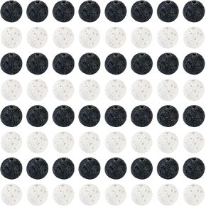 Craftdady 230pcs طبيعية الجولة الحمم الحمم الحمم 8 ملم قوس قزح ملون الصخور الأحجار الكريمة الحجر السفرة حبات شفاء الطاقة المعد