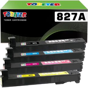 ToBeter 827A CF300A CF301A CF302A CF303A Remanufactured Toner Cartridge Compatible for Color Laserjet Enterprise Flow MFP M880, M880z, M880z+ Printer, 4 Pack, BCMY