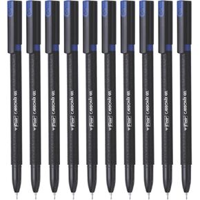 Carbonix 0.5mm Gel Pen Box Pack | حبر منخفض للشفاء لتلطيخ الكتابة الحرة | قبضة مريحة لتجربة الكتابة السلس | الحبر الأزرق ، حزمة من 10 أقلام