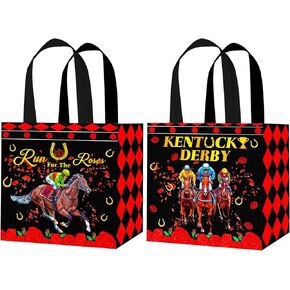Umoni Kentucky Party Derby Day Horse Derby Party Party Supplies 12pcs Horse Racing No Goves Acags Range for the Roses Goodi Bags Birth