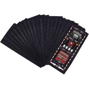 ARRICRAFT 20 PCS فارغة متقاطعة مرجعية ، مرجعية لخطية القطن الأسود ، غرزة كروس مع تطريز تطريز مرجعية DIY لمشروع CROSSTITCH 2.7x7.4 بوصة (7x18.9 سم)