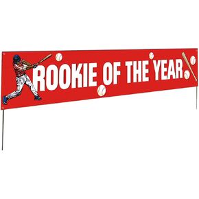 BASH BANNER BANNER BASHDROP كبيرة ، صاعد للعام ، بيسبول استحمام الطفل/Sport Sport Sytres Synds ، Foy 1st First Party Supplies