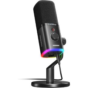 MAONO Dynamic Gaming Microphone: USB XLR Dynamic Computer Microphone with Software-RGB PC Mic for Gamer-Podcast Microphone Kit for Streaming Recording Studio YouTube Content Creation Online Chat