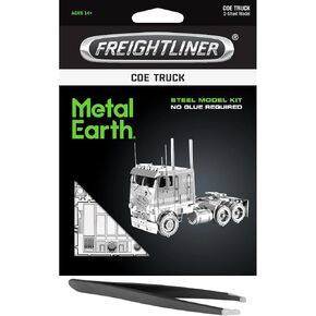 سحر الأرض المعدنية Freightliner Coe Truck 3D Metal Model Kit Backdle مع ملاقط