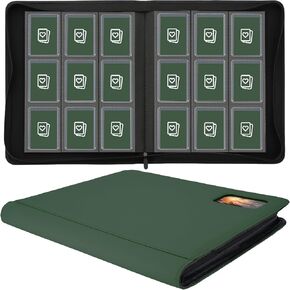 Top Loader Binder for Cards (Clear Window), Holds 288 Cards in 3"x4" Toploaders, Trading Card Binder 9 Pocket for TCG, MTG, YGO, Game Cards, Sports Cards(Black)
