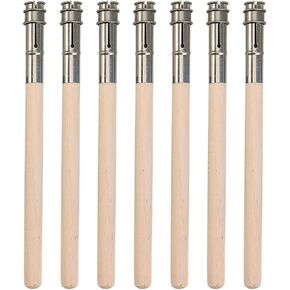 15 Pcs Wooden Pencil Extenders Color Pencil Lengthener Short Pencil Holder Extender Crayon Extension with Metal Handle for School Office Supplies