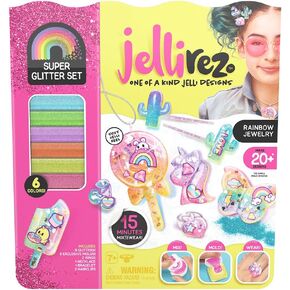 Super Glitter Rainbow Pack - Quick & Easy DIY Resin Inspired Craft Activity Kit for Kids Ages 7 & Up