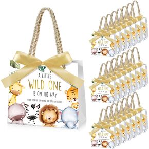 Spakon 25 Pack Bee Baby Shower Favors Favors Gift Facs Goodie Bass with Handles and Bow Ribbon for Baby Shower Gown