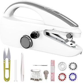 Handheld sewing machine, portable, mini sewing machine, easy to use, fast sewing speed, suitable for sewing clothes, fabric, DIY Home machine for beginners,Black