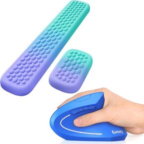 لوحة مفاتيح Lekvey Ergonomic و Mouse Wrist Rest Rest