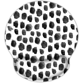 Britimes Ergonomic Mouse Pad with Wrist Support Black Spots Non-Slip Rubber Base Mousepad for Home Office Gaming Working Computers Laptop Easy Typing & Pain Relief