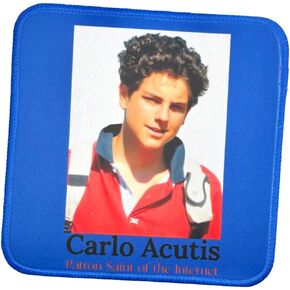 Westmon Works St Carlo Acutis Mousepad Patron Saint of The Internet Catholic Desk Computer Mouse Accessory
