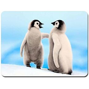Cute Penguin Background Pattern Soft Silicone Durable Optical Computer Mouse Mat Rectangular Pads RB0038