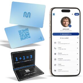 بطاقة - بطاقة عمل رقمية - انقر للمشاركة - AI Assistant - بطاقة شبكات مدعومة من الذكاء الاصطناعي - تواصل مع الأشخاص - انقر فوق NFC أو مسح QR - iPhone & Android