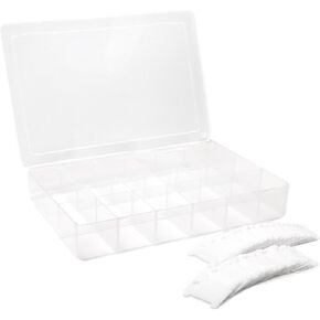 Cousin DIY Deep Storage Caddy مع 17 مقصورة و 50 بكرة ، شفافة