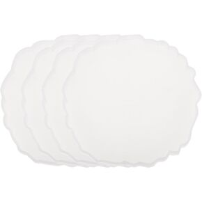 Uxcell 4pcs قوالب سيليكون كوستر لصالح راتنج الايبوكسي جولة العقيق الجيود الجيود الراتنجات الإيبوكسي كوستر لصنع مشاريع حرفة DIY ، أكواب ، زخرفة المنزل ، أبيض
