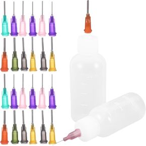 زجاجة قضيب تطرح Prepritacx Precision ، 4 زجاجات الضغط و 40 نصائح ، زجاجة ضغط بلاستيكية لطلاء الغراء