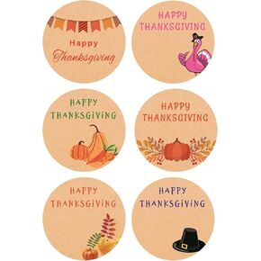 Happy Thanksgiving Stickers,2 inch 120pcs Happy Thanksgiving Stickers for Envelope Seals Boxes
