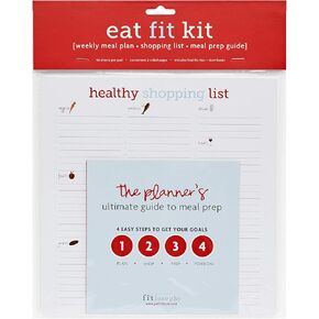 Eat Fit Weekly Meal Planner, Shopping List and Meal Prep Guide, 40 Pages