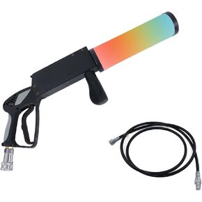 CO2 Cannon Gun Dj，CO2 Smoke Gun For Party Gun, Led CO2 Cannon With Rgb, CO2 Fog Cannon With 3m Hose For Nightclub,Wedding,Party,Dj Halloween.