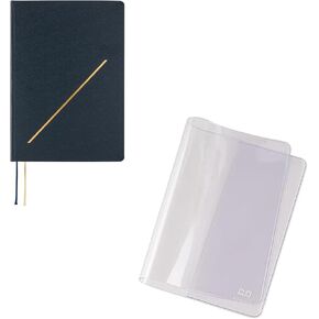 Hobonichi Techo 2025 Hon (Navy) و Clear Cover for A6 Size Hon