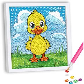 SKRYUIE 5D Diamond Painting for Kids Duck - DIY Diamond Art Kits for Boys and Girls Ages 6-8-10-12 Easy Animal, Full Round Drill - Craft for Wall & Office Decor - 7x7 Inch k1