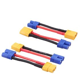 4pcs xt60 إلى EC3 الذكور موصل محول محول كابل 14awg 2in (W37-4)