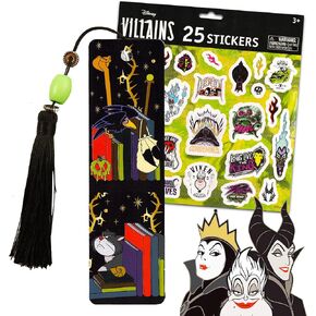 Disney Villains Stickers Bookmark Bundle Pack ~ Premium Disney Villains Bookmark and 25 Disney Villains Stickers (Disney Villains School Supplies Party Supplies Office Supplies)