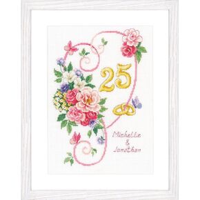 ذكرى الزفاف فيرفاكو العد كروس غرزة كيت 23x32cm