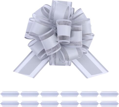 FORBINBO 6Pcs 6inch Pull Bow Gift Wrapping,Pull Bow For Gift Basket, Gift Bag Box Wrapping Decor, Valentines Day, Birthday, Anniversary, Wedding, Flower Packaging (Baby Blue) in Kuwait