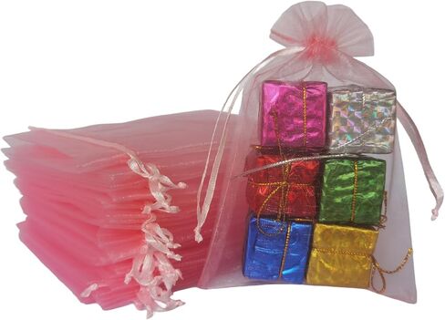 50 Count Gift Orgricza أكياس مع رباط 4 × 6 بوصة للأطفال الأزرق للمجوهرات ، الحلوى ، شموع شموع شفافة ، كيس شبكية شبكية للاستحمام الطفل ، عيد الميلاد ، الحفلات ، عيد ميلاد ، حفل زفاف ، دش الزفاف in Kuwait