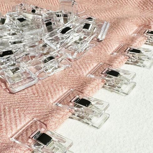 100 PCS Small Size Sewing Clips Clear Color Quilting Clips, Multipurpose Fabric Clips, Sewing Supplies, Crafting Tools, Photo Clips in Saudi Arabia