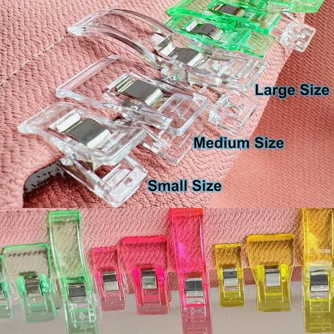 100 PCS Small Size Sewing Clips Clear Color Quilting Clips, Multipurpose Fabric Clips, Sewing Supplies, Crafting Tools, Photo Clips in Saudi Arabia