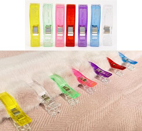 100 PCS Small Size Sewing Clips Clear Color Quilting Clips, Multipurpose Fabric Clips, Sewing Supplies, Crafting Tools, Photo Clips in Saudi Arabia
