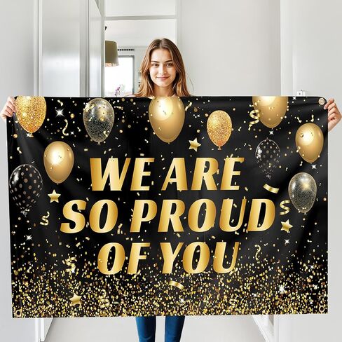 Graduation Decorations Blue Gold,Class of 2025 Congrats Grad Backdrop Banner,Congratulations Yard Sign Photography Background for 2025 Graduation Party Decorations in Saudi Arabia