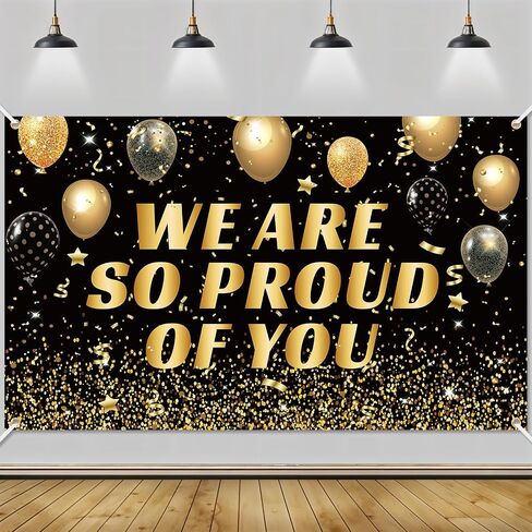 Graduation Decorations Blue Gold,Class of 2025 Congrats Grad Backdrop Banner,Congratulations Yard Sign Photography Background for 2025 Graduation Party Decorations in Saudi Arabia