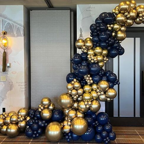 طقم قوس بالون التخرج ، 120pcs المارون الأسود الذهبي القوس مع نقاط البالونات النجمة رقاقة للاحتفالات التخرج التقاعد من 2025 in Kuwait